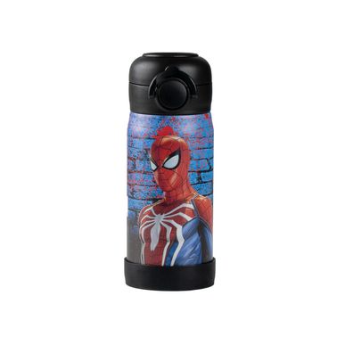 0161050035001 - GARRAFINHA TERM 350ML HOMEM ARANHA 26P  AZUL ESCURO U -1-